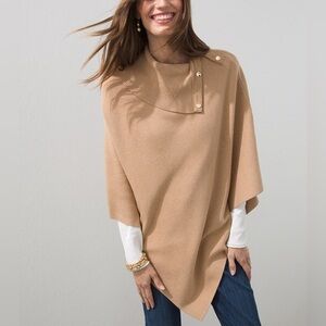 Chico's Tan Poncho Sweater